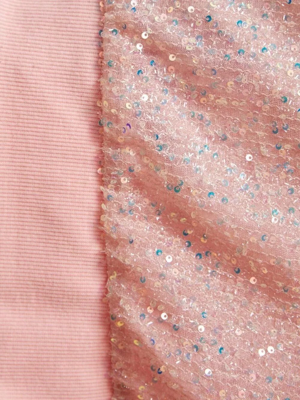 Pink Party Women's Loose Fit Short Sleeve Sequins T-Shirt